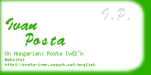 ivan posta business card